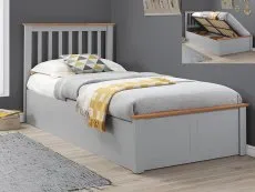 Bedmaster Bedmaster Francis 3ft Single Grey Wooden Ottoman Bed Frame