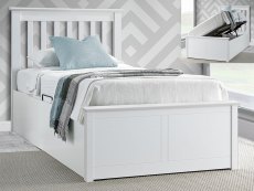 Bedmaster Bedmaster Francis 3ft Single White Wooden Ottoman Bed Frame