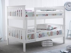 Bedmaster Bedmaster Oslo 4ft Over 4ft White Wooden Bunk Bed Frame