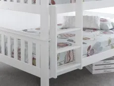 Bedmaster Oslo 4ft Over 4ft White Wooden Bunk Bed Frame