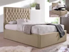 Bedmaster Bedmaster Wilson Oatmeal Fabric Ottoman Bed Frame