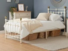 Birlea Birlea Atlas Cream Metal Bed Frame