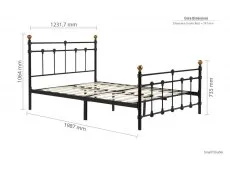 Birlea Furniture & Beds Birlea Atlas 4ft Small Double Black Metal Bed Frame