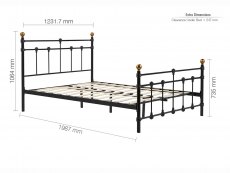 Birlea Birlea Atlas 4ft6 Double Black Metal Bed Frame