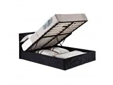 Birlea Birlea Berlin Black Crushed Velvet Glitz Fabric Ottoman Bed Frame