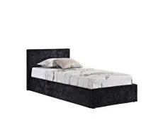 Birlea Birlea Berlin Black Crushed Velvet Glitz Fabric Ottoman Bed Frame