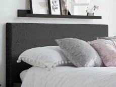 Birlea Birlea Berlin Black Crushed Velvet Glitz Fabric Ottoman Bed Frame