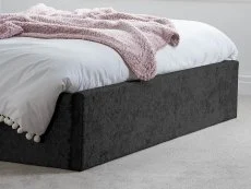 Birlea Birlea Berlin Black Crushed Velvet Glitz Fabric Ottoman Bed Frame