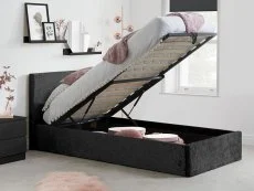 Birlea Birlea Berlin Black Crushed Velvet Glitz Fabric Ottoman Bed Frame