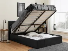 Birlea Birlea Berlin Black Faux Leather Ottoman Bed Frame