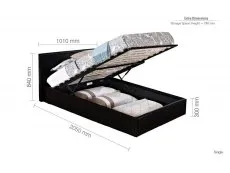 Birlea Birlea Berlin Black Faux Leather Ottoman Bed Frame