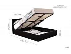 Birlea Birlea Berlin Black Faux Leather Ottoman Bed Frame