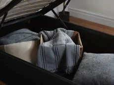 Birlea Birlea Berlin Black Faux Leather Ottoman Bed Frame