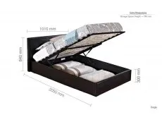 Birlea Birlea Berlin Brown Faux Leather Ottoman Bed Frame
