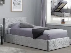Birlea Birlea Berlin Steel Crushed Velvet Glitz Fabric Ottoman Bed Frame