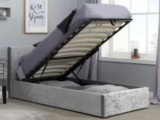 Birlea Birlea Berlin Steel Crushed Velvet Glitz Fabric Ottoman Bed Frame