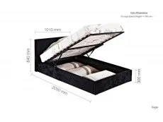 Birlea Birlea Berlin Steel Crushed Velvet Glitz Fabric Ottoman Bed Frame