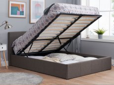 Birlea Birlea Berlin 4ft Small Double Grey Upholstered Fabric Ottoman Bed Frame