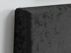 Birlea Furniture & Beds Birlea Berlin 4ft6 Double Black Crushed Velvet Glitz Fabric Bed Frame