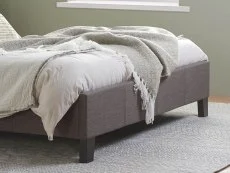 Birlea Furniture & Beds Birlea Berlin 4ft6 Double Grey Fabric Bed Frame