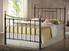 Birlea Furniture & Beds Birlea Bronte 4ft6 Double Black and Antique Brass Metal Bed Frame