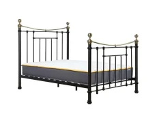 Birlea Birlea Bronte Black and Antique Brass Metal Bed Frame