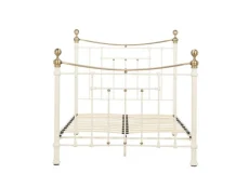 Birlea Birlea Bronte Cream and Antique Brass Metal Bed Frame