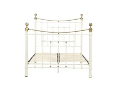 Birlea Birlea Bronte Cream and Antique Brass Metal Bed Frame