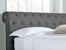 Birlea Birlea Castello 4ft6 Double Charcoal Upholstered Fabric Bed Frame
