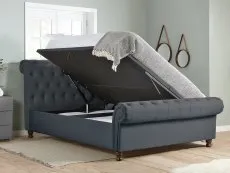 Birlea Furniture & Beds Birlea Castello 4ft6 Double Charcoal Fabric Ottoman Bed Frame