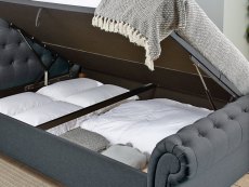 Birlea Birlea Castello 4ft6 Double Charcoal Upholstered Fabric Ottoman Bed Frame