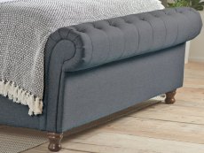 Birlea Birlea Castello 5ft King Size Charcoal Upholstered Fabric Ottoman Bed Frame