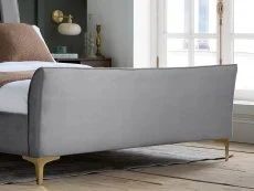 Birlea Birlea Clover Grey Velvet Fabric Bed Frame