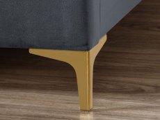 ASC ASC Cassius 4ft6 Double Grey Velvet Upholstered Fabric Bed Frame