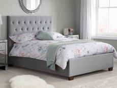 Birlea Birlea Cologne 4ft6 Double Grey Upholstered Fabric Bed Frame