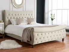 Birlea Furniture & Beds Birlea Copenhagen 5ft King Size Stone Fabric Bed Frame