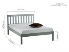 Birlea Furniture & Beds Birlea Denver 3ft Single Grey Wooden Bed Frame