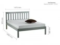 Birlea Furniture & Beds Birlea Denver 4ft6 Double Grey Wooden Bed Frame