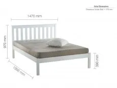 Birlea Furniture & Beds Birlea Denver 4ft6 Double White Wooden Bed Frame