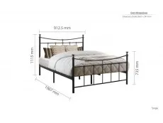 Birlea Furniture & Beds Birlea Emily 3ft Single Black Metal Bed Frame