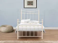 Birlea Furniture & Beds Birlea Emily 3ft Single Cream Metal Bed Frame