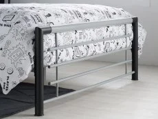 Birlea Furniture & Beds Birlea Faro 4ft Small Double Black and Silver Metal Bed Frame