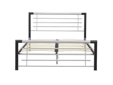 Birlea Furniture & Beds Birlea Faro 4ft Small Double Black and Silver Metal Bed Frame