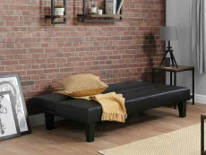 Birlea Birlea Franklin Black Faux Leather Sofa Bed