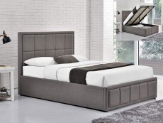 Birlea Hannover 4ft Small Double Grey Upholstered Fabric Ottoman Bed Frame