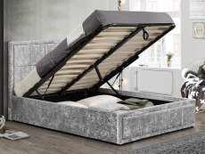 Birlea Birlea Hannover 4ft6 Double Steel Crushed Velvet Glitz Upholstered Fabric Ottoman Bed Frame