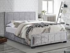 Birlea Birlea Hannover 5ft King Size Steel Crushed Velvet Glitz Upholstered Fabric Bed Frame