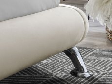 Birlea Birlea Hemlock 4ft6 Double Warm Stone Velvet Upholstered Fabric Bed Frame