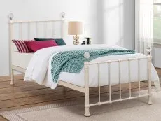 Birlea Furniture & Beds Birlea Jessica 3ft Single Cream Metal Bed Frame