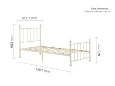 Birlea Birlea Jessica Cream Metal Bed Frame